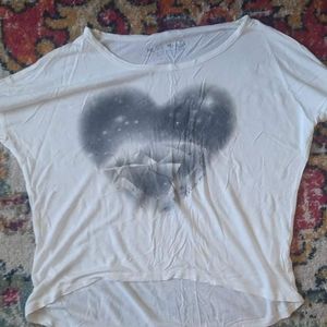 Miss Me size LG half sleeve crop tee